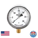Cole-parmer KC25-30H2O Pressure Gauge 1/4 Nptm Process Connection To Water. Fixed Price $81.97.