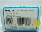 Watts LF560G 0-60 Pressure REGULATOR,1/4 IN,0 125 Psi-new Box. Fixed Price $114.35.