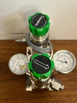 Swagelok Pressure Regulator And Changeover With Gauges Fittings. Fixed Price $700.00.