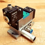 Festo MDH-5/2-D-1-S-FR-M12-C Air Solenoid Valve With MDH-3/2-24VDC-M12-LED. Fixed Price $59.84.