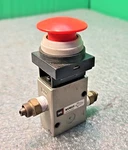 Smc Red Control Mushroom Button NVM220-NO2-30R. Fixed Price $50.00.