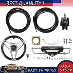 150HP Hydraulic Steering Kit With 26FT High-strength Nylon HOSE&13" Plated Wheel. Fixed Price $474.99.