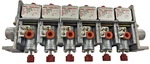 Asco F8318D20MS 6-GANG Solenoid Valve Pneumatic Air Control 24VDC 100PSI 1/4". Fixed Price $395.00.