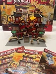 Lego Ninjago The Golden Weapons Fire Temple 2507 2011 Used Comp W/manual& Box. Fixed Price $749.00.