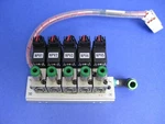 Smc VZ110 Solenoid Manifold Assembly, With 5 Valves, Used. Fixed Price $22.00.