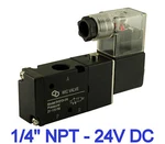 1/4" 3 Way Position Inline Directional Control Electric Solenoid Valve 24V Dc. Fixed Price $29.99.