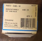 Powers Hydroguard Series E480-10 3/8" Tempering Valve. Fixed Price $39.00.