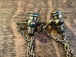 Antique Brass Gas Light Bypass Valves With Decorative Tulip Chain Pulls Pair. Fixed Price $35.00.
