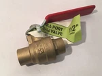 1/2" Ldr Full Port Ball Valve Sweat New Old Stock. Fixed Price $7.99.