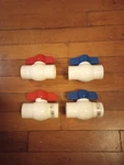 Lot Of (4) Pro-line Threaded Ball Valve, White Pvc, 1" Fpt. 107-135HC. Fixed Price $22.99.