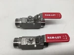 2-HAM-LET H-700-SS-L-1"-T-LD CF8M 2000PSI Stainless Steel Ball Valves. Fixed Price $68.00.
