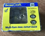Brasscraft - CR1900RX Multi Turn Dual Outlet Valve Rough Brass,. Fixed Price $8.95.