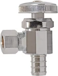 1/2 Inch Crimp Pex 3/8 Od Compression Multi-turn Angle Stop Valve, Brass. Fixed Price $12.27.