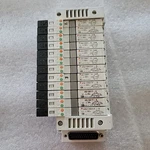 Smc Pneumatic Manifold Base VV5Q11-ULB970147, VQ1301Y-5, VQ1200Y-5-X35 Solenoids. Fixed Price $250.00.