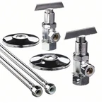 2X Zurn Z8804-XL-LRLK-PC Standard Angle Water Supply Stops W/ Loose Key, Chrome. Fixed Price $24.95.