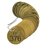 Brady 23682 Numbered Tag, Brass, 1/2 In H X W, Dia.,. Fixed Price $41.49.