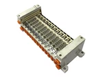 Smc VV5Q21-12N7FU0 Pneumatic Manifold Assembly Missing Bottom Cover. Fixed Price $179.99.