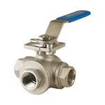 Bonomi 956N-1/4" Npt Stainless Steel Ball Valve 3-WAY. Fixed Price $112.99.