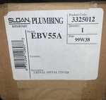 Sloan Optima Plus Model EBV55A Urinal Metal Cover 3325012. Fixed Price $15.00.