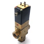 Burkert 340-C-12.0-B-MS Solenoid Valve 3/2-WAY 3-10BAR 1/2"NPT 3/8"NPT 240VAC 8W. Fixed Price $50.00.