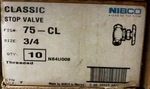 Nibco 75-CL Classic Stop 3/4" Thread 10 Valves. Fixed Price $119.26.