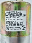 Peter Paul Electronics 26JJ9ZCM Solenoid Valve 24 Vdc 9.5 Watts Psi 100. Fixed Price $155.00.