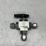 Ham-let H-6800-SS-L-1/4-CST 1/4" Compr Stainless Steel Mini Ball Valve 3-WAY. Fixed Price $139.89.
