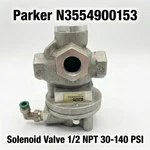Parker N3554900153 Solenoid Valve 1/2 Npt 3-WAY Normally Closed 30-140 Psi. Fixed Price $44.95.