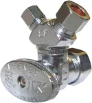 Plumb Pak PP2904VLF Chrome Plated 5/8 X 3/8 1/4-IN Od 3-WAY Stop Valve. Fixed Price $11.99.