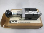 Parker, D04411000, 3 Way Manual Poppet Valve, New. Fixed Price $45.00.