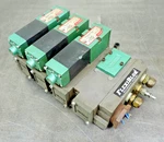 Numatics Solenoid Valve 24 Vdc Flexiblok Three Bank 1/2" Npt Ports. Fixed Price $150.39.