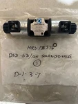 One (1) Duplomatic DS2-S3-11N-D24K1, Hydraulic Solenoid Valve, 24VDC Coils (new). Fixed Price $149.99.
