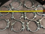 10 Qty! Bulk Dixon Valve & Coupling 550 Clamp W/SADDLES,2-BOLT,4-32/64"-5-16/64". Fixed Price $175.00.