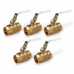 Midline Valve Premium Brass Fip X Full Port Ball Lock Handle (5 Pack). Fixed Price $119.99.