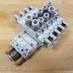 Smc 30-SY7120-5LZ-C8 Pneumatic Solenoid Valve Assembly, 24VDC, 0.7MPA Used. Fixed Price $126.34.