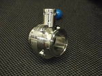 Stainless Tri Clamp Butterfly 4 Position Valve 1" O.d. Sanitary TCBFV25MM. Fixed Price $55.85.