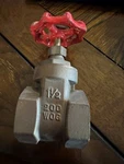 Brass Gate Valve 1-1/2" 200 Psi Wog. Fixed Price $25.00.