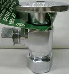 Keeney Quarter Turn Angle Valve 5/8 O.d. Inlet 3/8 Outlet. Fixed Price $14.99.