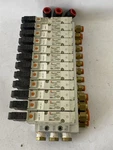 Lot Of 12 Smc VQZ2151-5LO Solenoid Air Control Valve With Port Manifold Nice. Fixed Price $215.00.