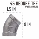 Stz Industries 1/2 " Fip Each X Black Malleable Iron 45 Degree Elbow. Fixed Price $7.61.