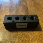 Polyconn PCM20-250-04B Manifold, 3/8" Inlet, 1/4" Outlet Used. Fixed Price $20.00.