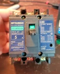 Mitsubishi No Fuse Breaker Phase 5A NF30-CS (TA47MS). Fixed Price $35.00.
