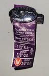 Keeney Quarter Turn Way Valve - Inlet 1/2" F.i.p Outlet 3/8" O.d. 272835. Fixed Price $9.99.