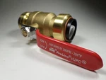 Blue Hawk 1 X Inch Brass Push Fit Line Ball Valve 0457965. Fixed Price $19.95.