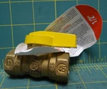 Mueller Industries 1/2" Gas Valve 110-523HC Forged Brass. Fixed Price $7.15.