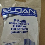 Sloan F-5-AW Spud Coupling & Flange Kit For 3/4" Urinal Piece 0306125. Fixed Price $11.98.