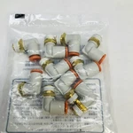 Bag Of 10 Smc Fittings KQ2L07-34AS " Od Puch-to-connect X Npt 90 Elbow. Fixed Price $39.99.