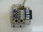 Koganei F10M4P Manifold With F10T1 Solenoid Valves DC24V 0.2-0.7 Mpa. Fixed Price $212.99.