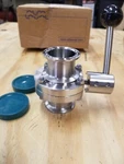 9611444915, New Alfa Laval Inc Sanitary Butterfly Valve Stainless, With Handle. Fixed Price $120.00.
