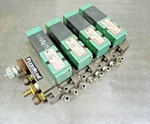 Numatics Solenoid Valve 24 Vdc Flexiblok Four Bank 1/2" Npt Ports. Fixed Price $118.39.